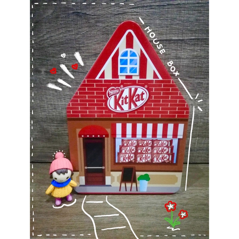 mini TANGiA - กล่องเหล็ก KITKAT รูปหนังสือ กล่องพรีเมียม mini TANGiA - กล่องเหล็ก KITKAT รูปบ้าน กล่