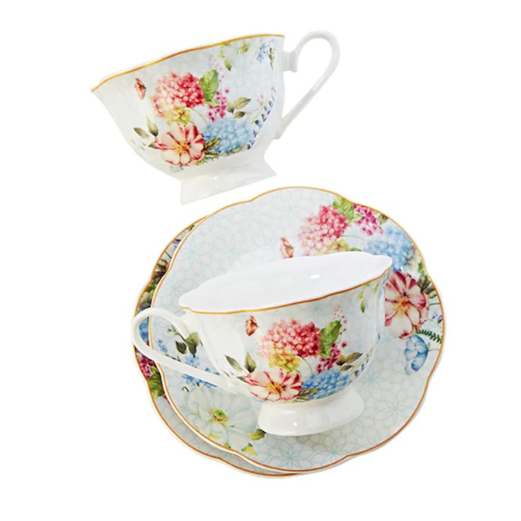 ชุดแก้วกาแฟพร้อมจานรอง CUIZIMATE  ลาย Garden รุ่น GZ119MB1504L4 จำนวน 4 ชิ้น