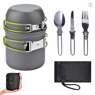 [pathfinder] Ultralight Camping Cookware Utensils outdoor tableware set Hiking Picnic Backpacking Camping Tableware Pot Pan 1-2persons