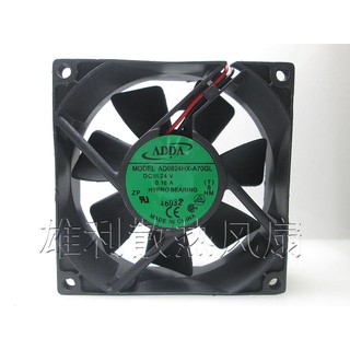 AD0824HX-A70GL 80mm DC 24V Cooling Fan 8cm, 80X80X25mm 0.16A 8025 8CM 2-wire 2-Pin Cooler