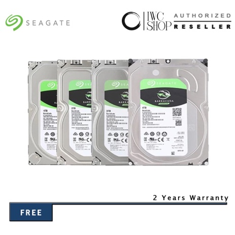 Seagate Barracuda 3.5" Internal PC HDD (1TB/ 2TB/ 4TB) - 2 Years Warranty