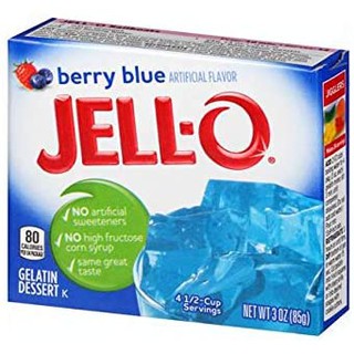 ว๊าว🍟 Jell-O Berry Blue 85g วุ้นเจลาติน คุณภาพระดับพรีเมี่ยม