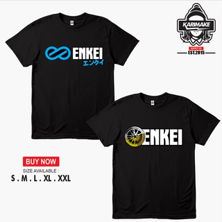 เสื้อยืดผ้าฝ้ายพิมพ์ลายแฟชั่น เสื้อยืด พิมพ์ลายโลโก้ Enkei WHEELS สไตล์ญี่ปุ่น สําหรับผู้ชาย