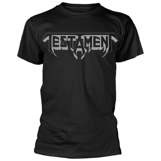 เสื้อยืด ลายโลโก้ Testament สีดํา ใหม่S-5XL