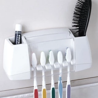 ที่เสียบแปรงสีฟันสุญญากาศ ที่ใส่แปรงสีฟัน ยาสีฟัน ที่ใส่ของในห้องน้ำ รุ่น OL/BA-2072 สีขาว