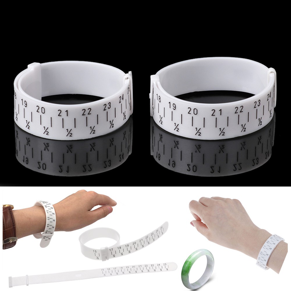 Melodg เครื่องมือวัดขนาดข้อมือ พลาสติก 15-25 ซม. คุณภาพสูง สําหรับวัดขนาดสร้อยข้อมือ กําไลข้อมือ เครื่องประดับ งานแต่งงาน ผู้ชาย และผู้หญิง