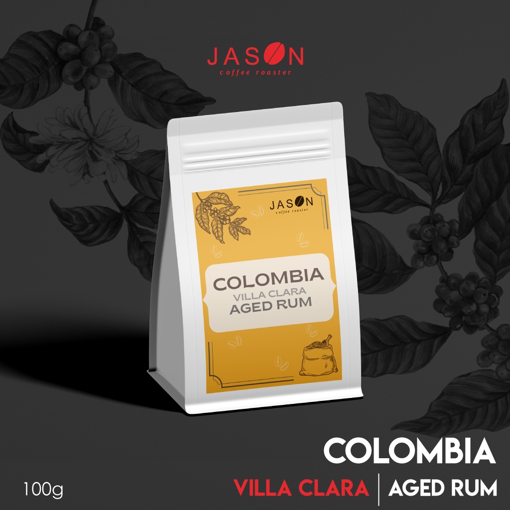 Jason Coffee Roaster เมล็ดกาแฟคั่ว อ่อน "Colombia Villa Clara barrel-aged rum" Coffee Bean Light Roa