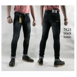 TK clothes ยีนส์เดฟดำฟอกเบสิค TK23