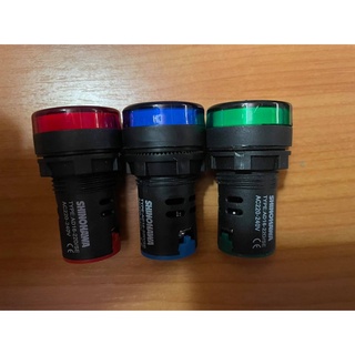 ไพลอตแลมป์ Pilot Lamp LED AD16-22D 220V สีแดง,น้ำเงิน,เขียว "Shinohawa"