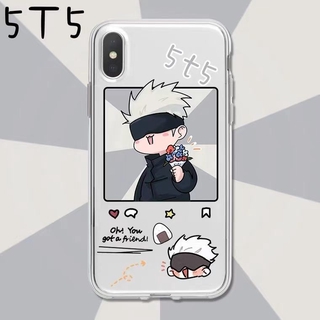 เคสโทรศัพท์มือถือ แบบใส ลายอนิเมะ Jujutsu Kaisen Gojo Satoru สําหรับ iPhone X XS XR 11 12 7 8 12PRO