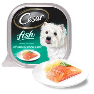 Cesar อาหารสุนัข รสปลาแซลมอนพร้อมมันฝรั่ง 100G x 12 ชิ้น