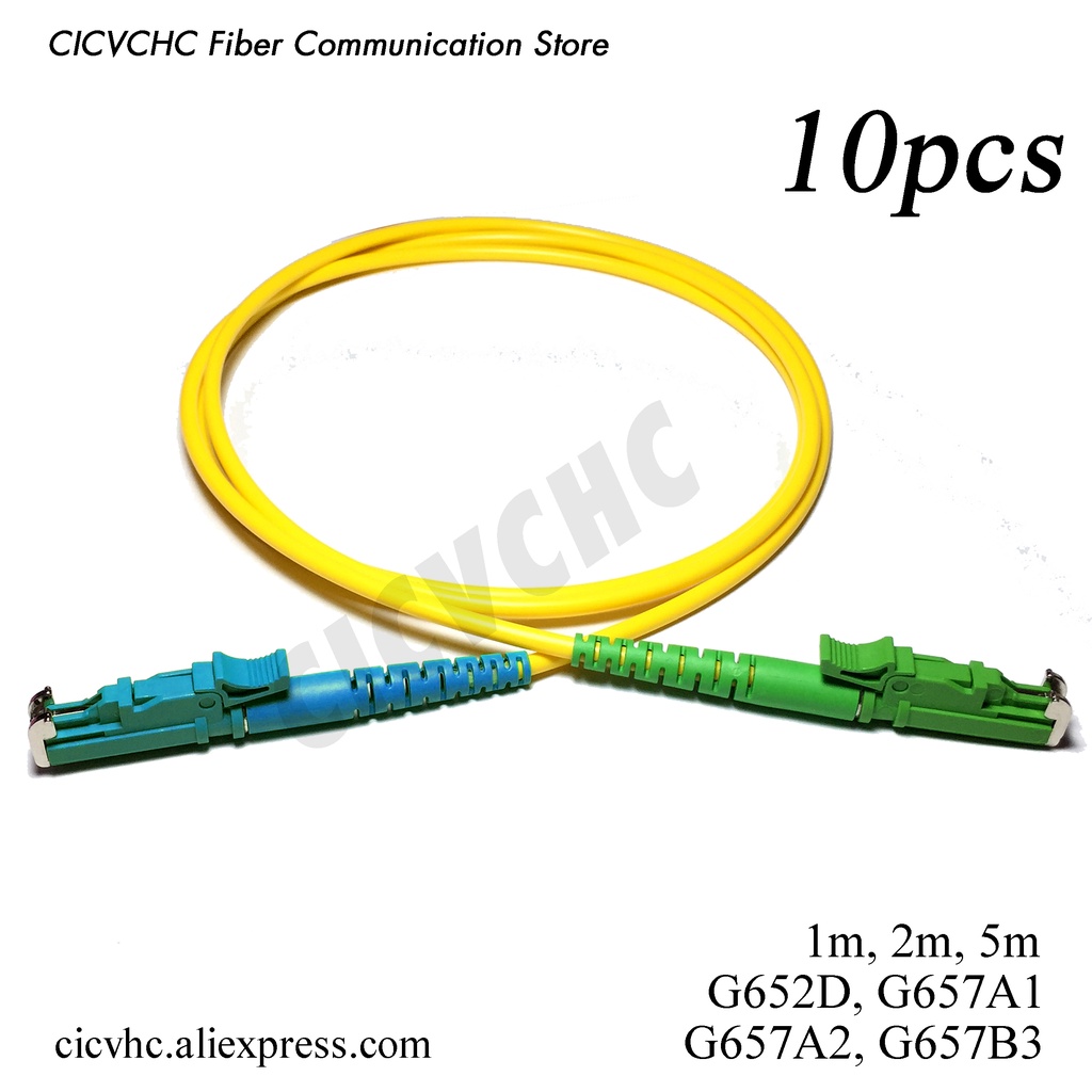 10pcs LSH(E2000)/APC-LSH(E2000)/UPC Fiber Patchcord-SM(9/125) G657B3, G657A2, G657A1 or G652D-1m, 2m