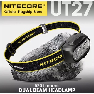 พร้อมส่ง Nitecore UT27 Dual Beam ฟิวชั่น Elite 520 Lumens CREE XP-G3 S3 LED สีขาว + ไฟสีแดงวิ่งไฟหน้า + USB-C แบตเตอรี่