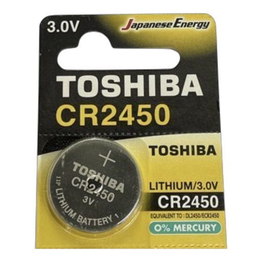ถ่าน Toshiba CR2430 หรือ CR2450 3V ของแท้ แพค 1 ก้อน