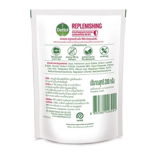 Dettol เดทตอล สบู่ล้างมือเดทตอล สบู่เหลวล้างมือ ถุงเติม สูตรรีเพลนนิชชิ่ง 200มล.X2