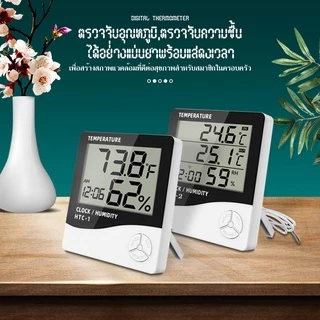 [พร้อมส่ง] เครื่องวัดอุณหภูมิ เทอร์โมมิเตอร์ วัดความชิ้น พร้อมนาฬิกา HTC 1 และ HTC 2 แบบมีสาย แบตเตอรี่ AAA 1 ก้อน (รวม)