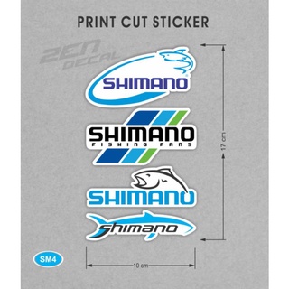 Shimano สติ๊กเกอร์ตกปลา 4 ชิ้น