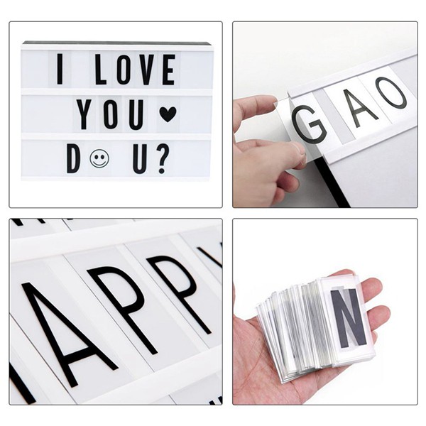 104pcs Cinematic Lightbox Replacement Letters Numbers Signs black for ...