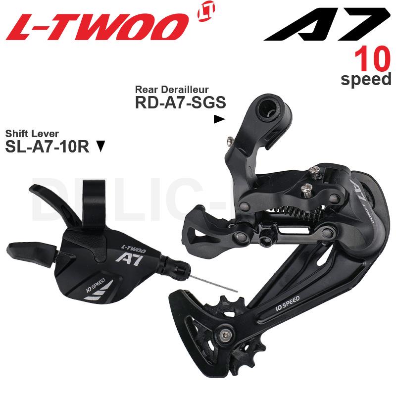 LTWOO A7 10speed MTB Groupset ประกอบด้วย ตีนผีขวาและตีนผีหลัง Max. สเตอร์ 40 / 50T