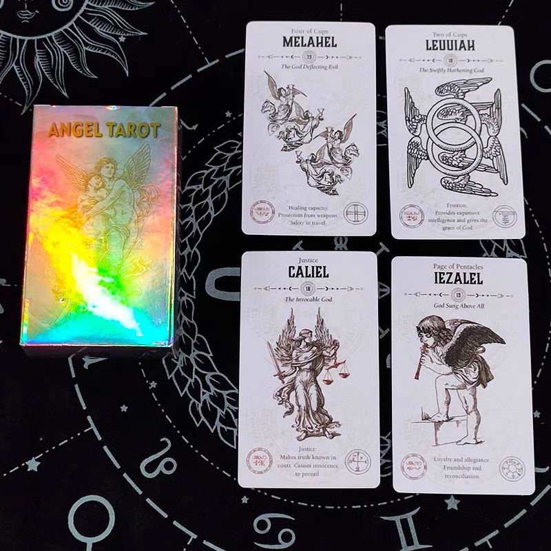 Angel Tarot Cards Angel Tarot Cards การ์ดภาษาอังกฤษเกมกระดาน