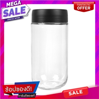 ขวดโหลแก้วฝาเกลียว MAGNIFF 0.8 ลิตร สีดำ ขวดโหล GLASS CANISTER WITH SCREW LID MAGNIFF 0.8L BLACK