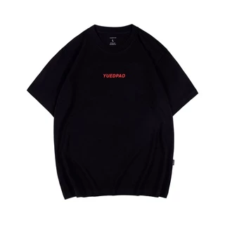 Yuedpao เสื้อยืด OVERSIZE Red LOGO รับประกันไม่ย้วย 2 ปี เสื้อยืดสีพื้น OVERSIZE_สี BLACK