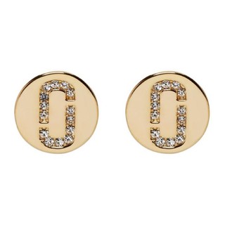 Marc Jacobs Gold Double J Stud Earrings