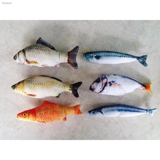 ของเล่นสัตว์เลี้ยงpet toy℗MITI4 Catnip Fish Doll ถูกสุด พร้อมส่ง ทุกลาย!! ปลาแคทนิป ของเล่นแมว ตุ๊กตา ปลาแมวฟิน ขนาด 20