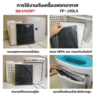 (H13 เกรดการแพทย์) SHARP FZ-F30HFE ไส้กรองอากาศ ไส้กรอง PM2.5 ฝุ่น ไวรัส อากาศ FP-J30TA FP-J30LA