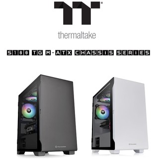 CASE (เคสเกมมิ่ง) THERMALTAKE S100 Micro-ATX Tempered Glass Gaming Case สวยๆ เรียบหรู