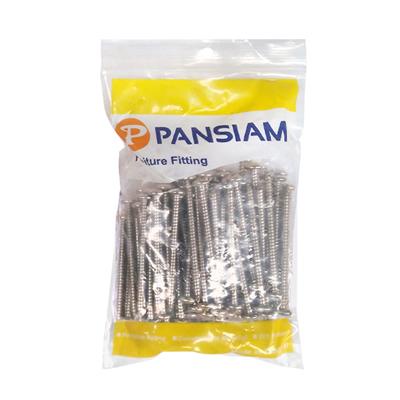 สกรูเกลียวปล่อยหัวกลม|Pan-PAN-SIAM-รุ่น-TP-820-ขนาด-8-x-2นิ้ว-(แพ็ค-100-ตัว)-สีนิกเกิล Round head se
