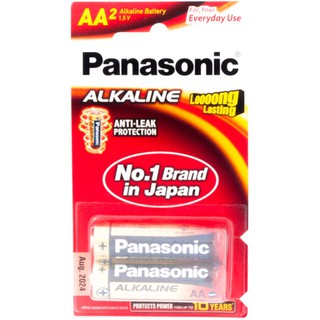 ถ่านอัลคาไลน์ AA PANASONIC LR6T/2B ไฟฉายและอุปกรณ์ ไฟฉายและไฟฉุกเฉิน งานระบบไฟฟ้า ALKALINE BATTERY PANASONIC LR6T/2B