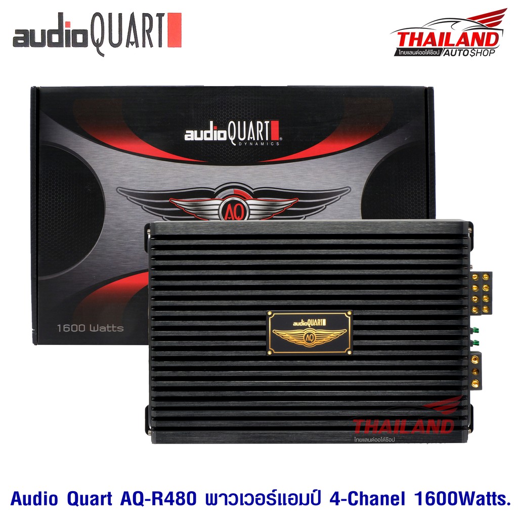 AUDIO QUART รุ่น AQR480 เพาเวอร์แอมป์ Class AB 4Ch 1600Watts. (Black