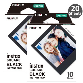 ฟิล์มกรอบสีดํา สําหรับกล้อง Fujifilm Instax SQUARE SQ1 SQ6 SQ10 SQ20 20 แผ่น