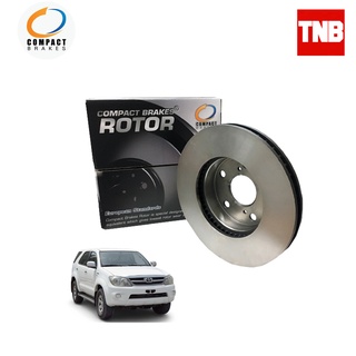 Compact Brakes จานเบรค จานดิสเบรคหน้า สำหรับ Toyota Fortuner โตโยต้า ฟอร์จูนเนอร์ ปี 2004-2007 จานขนาด 297