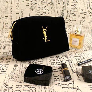 กระเป๋าเครื่องสำอางค์ YSL Cosmetic bag  กระเป๋าyslกำมะหยี่👝