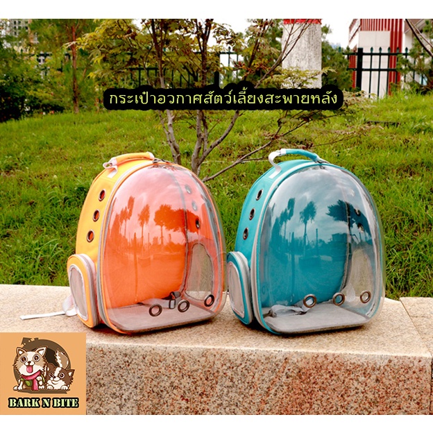 BN-048 กระเป๋าเป้ใส่สัตว์เลี้ยง รุ่นหน้าต่างใส สะพายหลัง เหมาะสำหรับสุนัขและแมว มีสีให้เลือกหลากหลาย พร้อมส่งในราคาคุ้มค