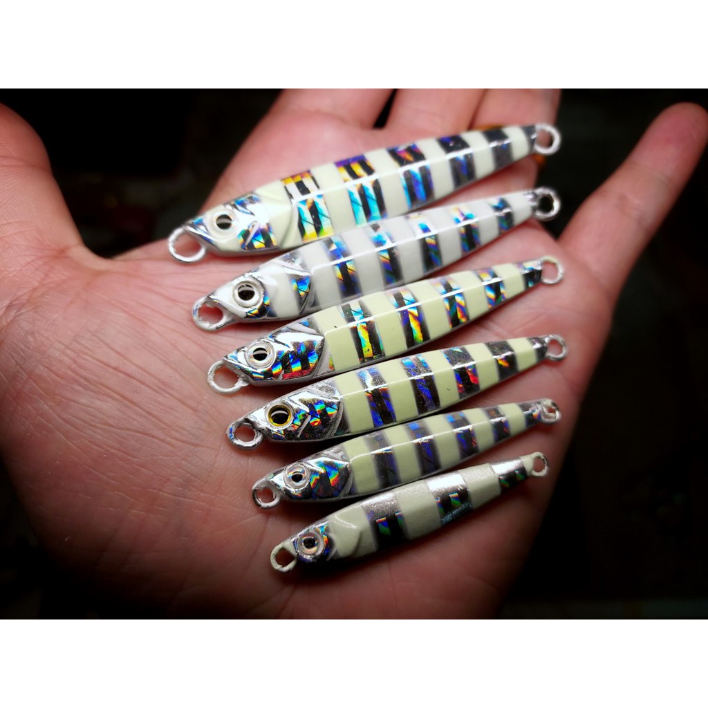 เหยื่อไมโครจิ๊กทรงยอดนิยมม้าลายเรืองแสงไมโครจิ๊ก5-30 กรัมmicrojig5-30 g ราคาประหยัด ราคาถูก ใช้ได้ผลดี ราคา ถูกที่สุด ดีลบีเคเค แกลเลอรีภาพที่ 2