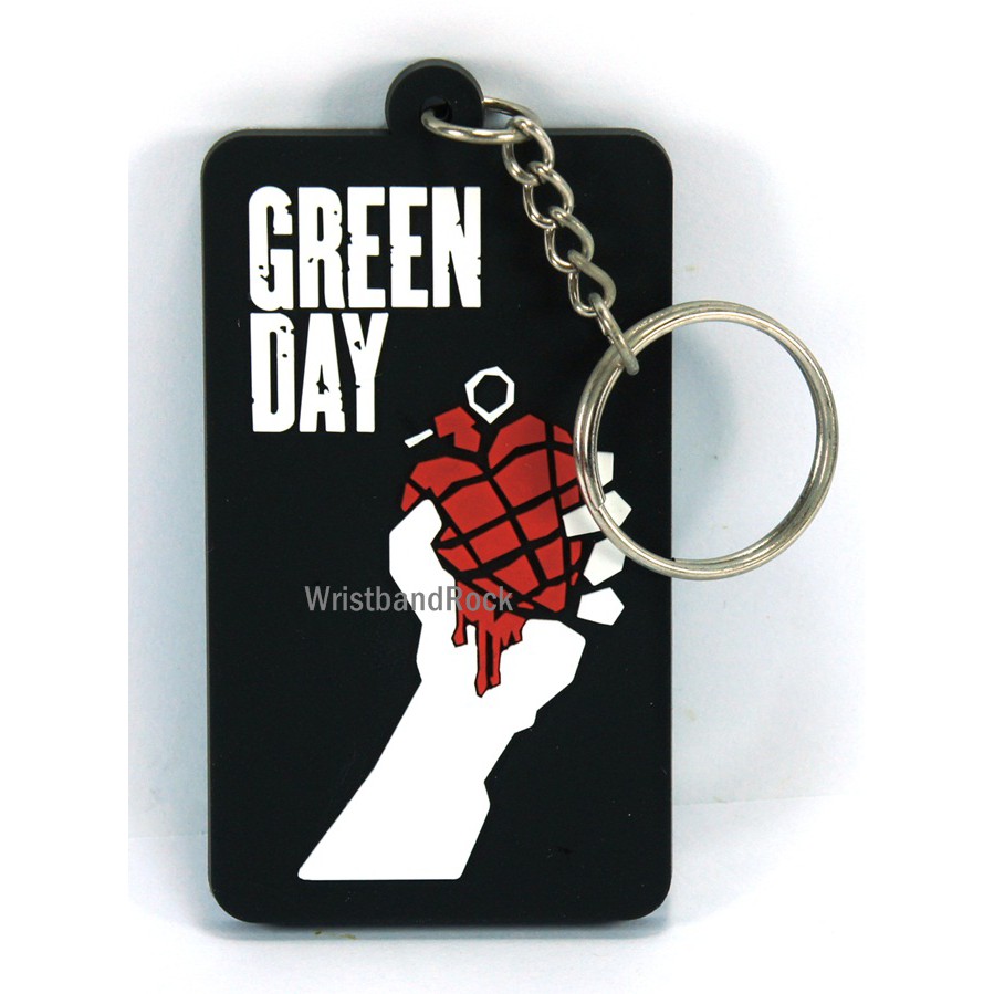 GREEN DAY พวงกุญแจ ยาง ปั้มนูน กรีนเดย์ ร็อค พังค์ เมทัล พร้อมส่ง GDY42