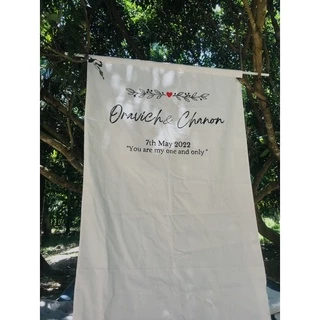 รับเพ้นท์ป้ายผ้าดิบ ป้ายงานแต่ง งานวันเกิด ป้ายหน้าร้าน ร้านกาแฟ โลโก้ร้าน อื่นๆ ฟรีออกแบบ
