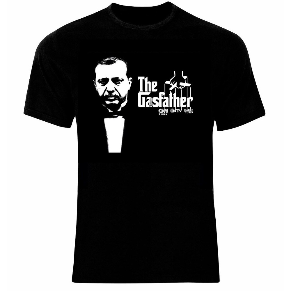 เสื้อยืด ผ้าฝ้าย พิมพ์ลายตัวอักษร Recep Tayyip Erdogan Godfather The Gasfather Turkei Turkey สําหรับผู้ชาย ET56WRE22943