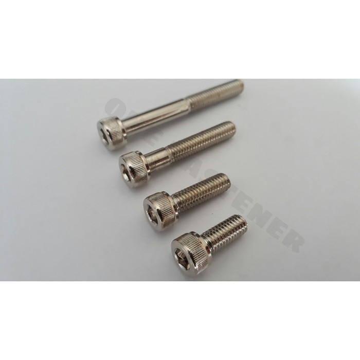 20 ชิ้น L สลักเกลียวนิกเกิล M6x50 6 มม. 5 ซม. L5 6x50 ซ็อกเก็ตหกเหลี่ยมหัวสกรูหมวก