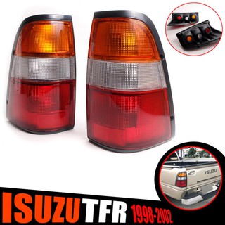 เสื้อไฟท้าย โคมไฟท้าย สีส้ม สีขาว สีแดง ขอบดำ รุ่น อีซูซุ ดาร์ก้อนอาย ISUZU TFR ปี 1998 - 2002 ไม่รวมชุดหลอดไฟ