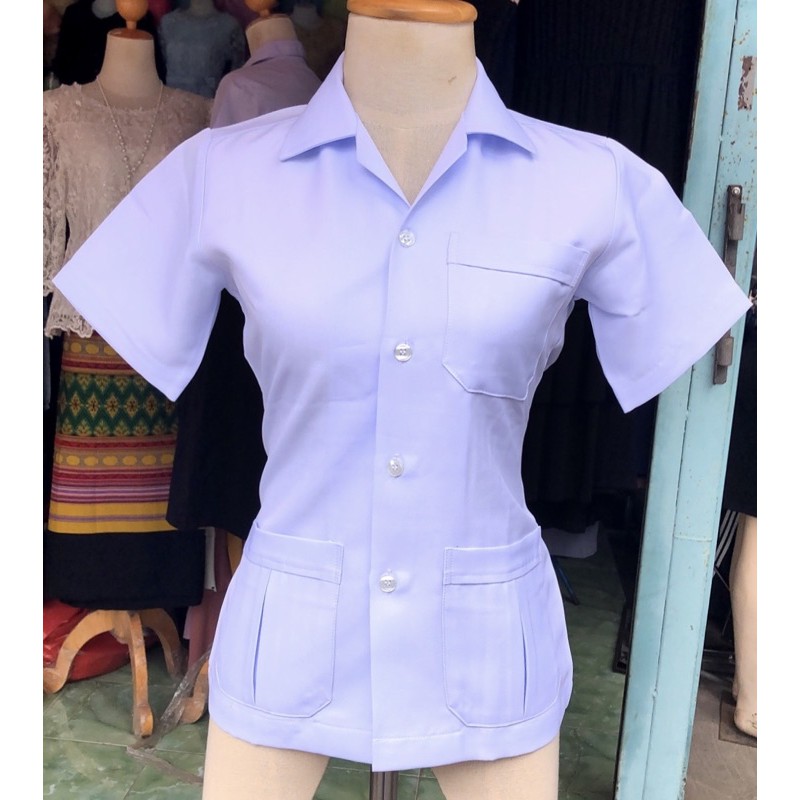เสื้อกาวน์ ผ้าลีวายเนื้อผ้าหนาไม่บาง พร้อมส่ง