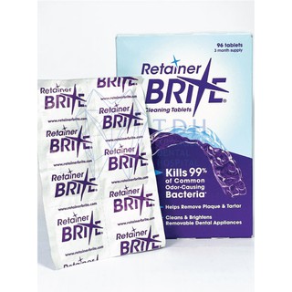 Retainer Brite เม็ดฟู่ทำความสะอาด 1 กล่อง (16 แผง)