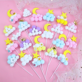 Cake decorations, moon and stars used for decorating cakes