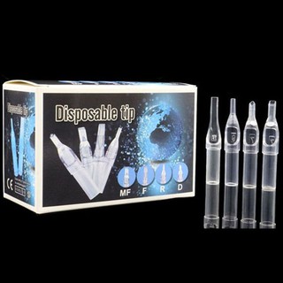 Tattoo Plastic Tip ปลายกระบอกเข็มสักพลาสติกใช้แล้วทิ้ง (1 กล่อง / 50 ชิ้น) Disposable Tattoo Tips