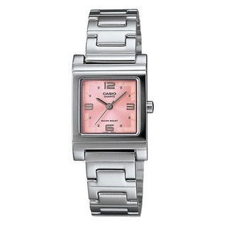 นาฬิกา Casio นาฬิกาข้อมือผู้หญิง สีเงิน/ชมพู สายสแตนเลส รุ่น LTP-1237D-4ADF (ของแท้ ประกันศูนย์ CMG)