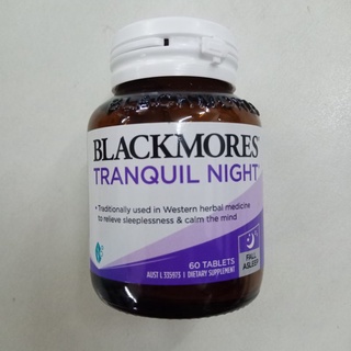 แบล็คมอร์ วิตามิน ช่วยเรื่องการนอนหลับ สารสกัดจากดอกลาเวนเดอร์ 60 เม็ด Blackmores Tranquil Night 60 Tablets