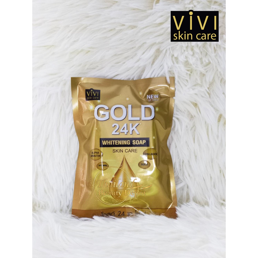 Vivi Skin Care GOLD 24K Soap Whitening Soap Skin Care 80g